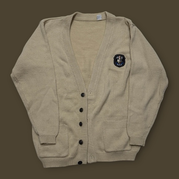 Vintage Embroidered Patch Cardigan